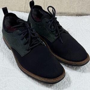 Mark Nason Men's 8 Clubman Westside Black Gray Fabric Leather Oxford Dress Shoes